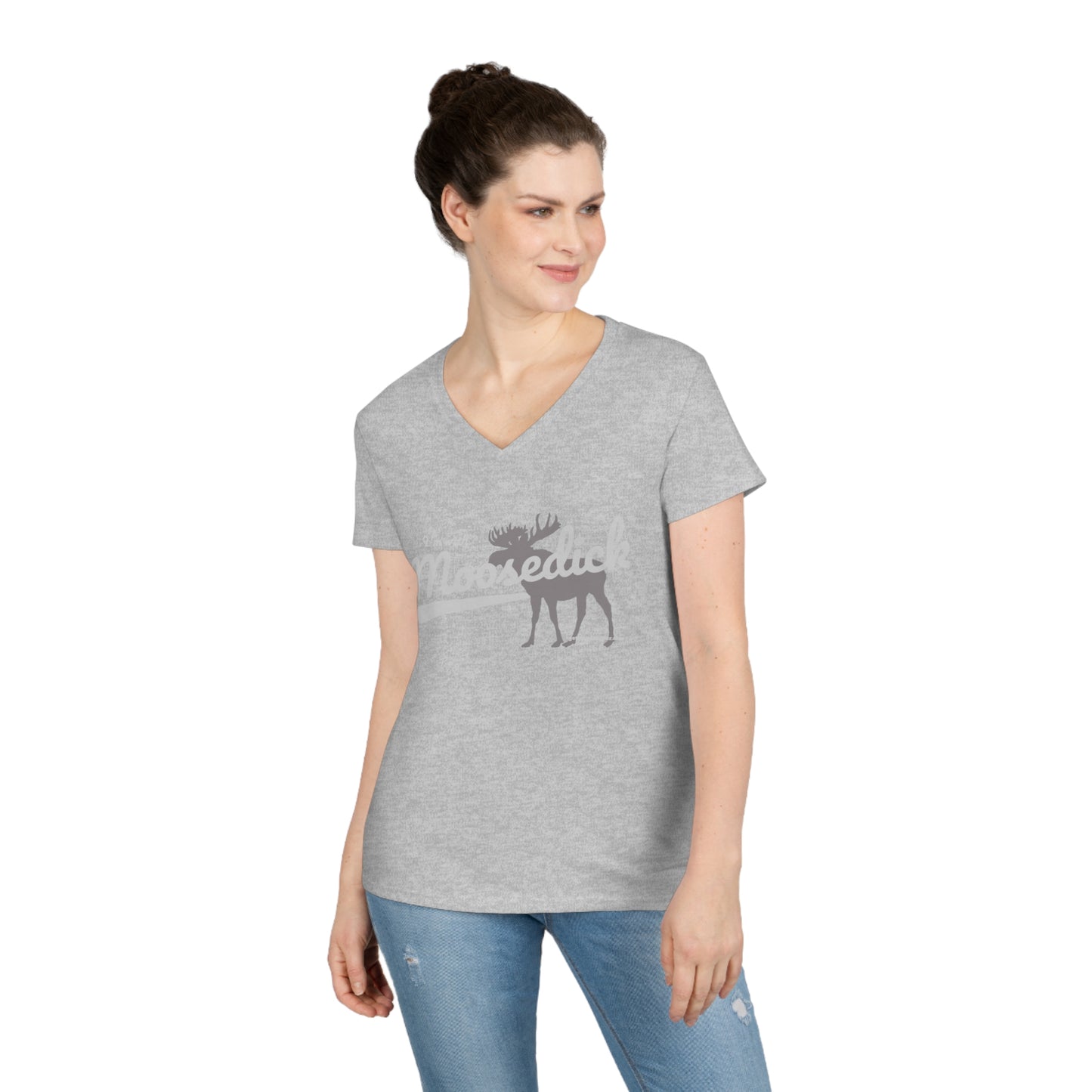 Ladies' MD Brand V-Neck T-Shirt