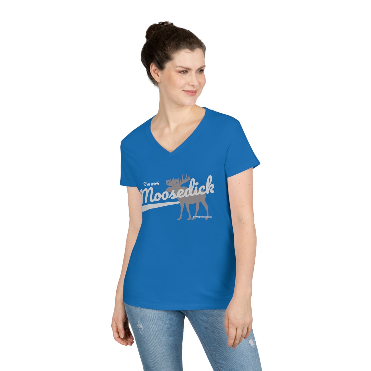 Ladies' MD Brand V-Neck T-Shirt