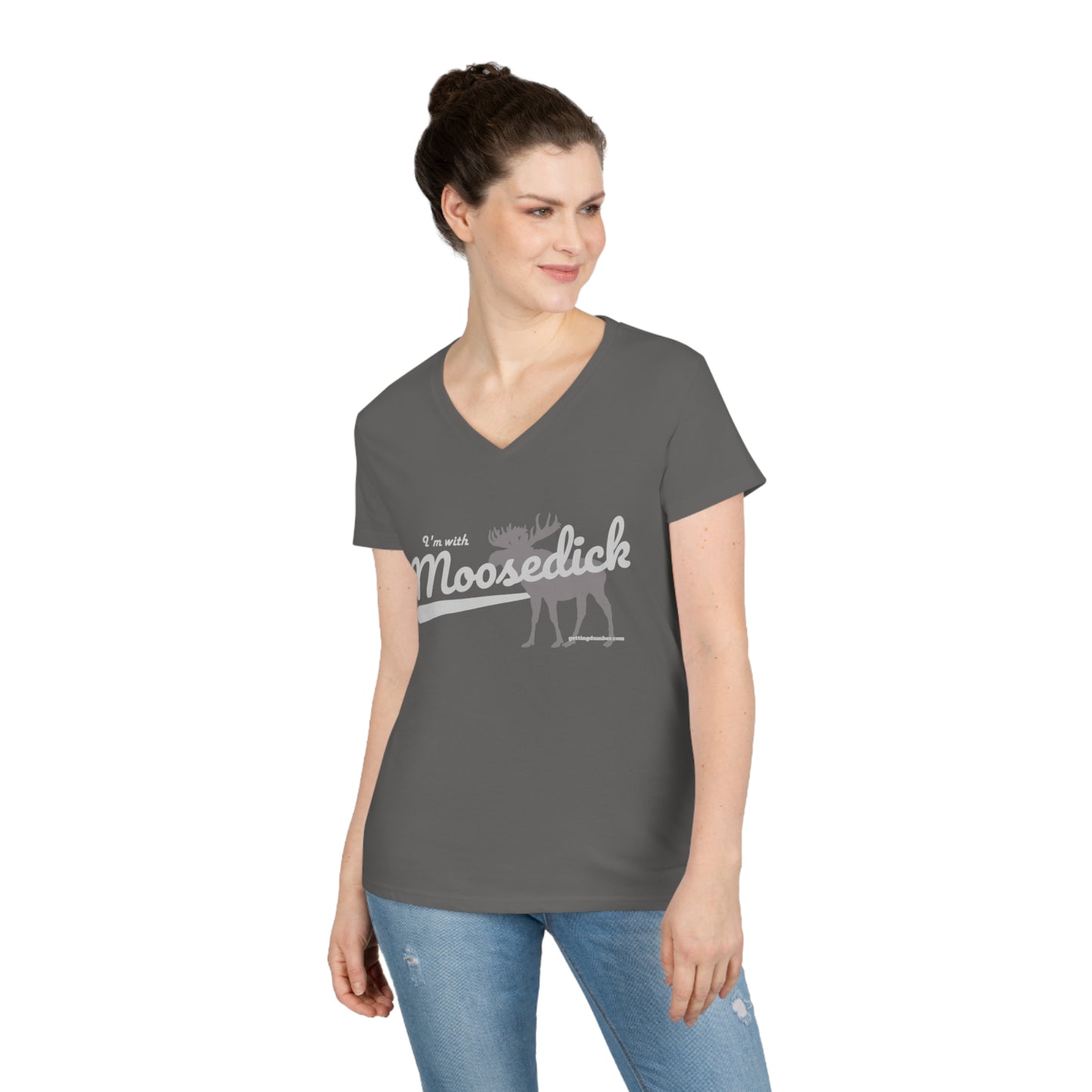 Ladies' MD Brand V-Neck T-Shirt